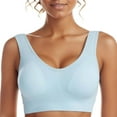 thumbnail image 1 of Cathalem Womens Sports Bras Women's Seamless Sports Bra Medium Support Padded Cropped Tank Tops(Blue,XL), 1 of 4