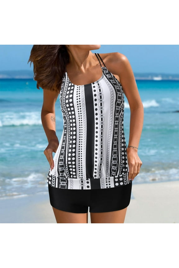 Womens Swimsuits Swim Dresses for Older Women Underwire Plus Size Swimsuits For Women Two Piece Bathing Suits Long Torso plus Swim Skirt Black X-Large