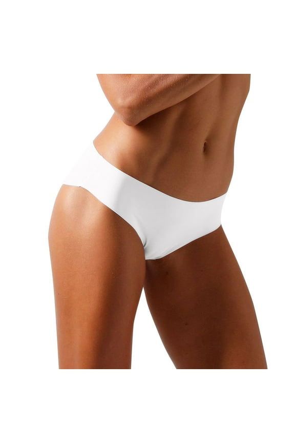 Womens Underwear Bikini, Barely There Invisible Look Bikini Panties Womens Underwear Seamless Bikini(White,M)