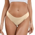 thumbnail image 1 of Cathalem Womens Underwear Seamless Plus Size Women's Underwear Hipster Panties Briefs Soft Strench Breathable Ladies Bikini Underwear(Beige,M), 1 of 5