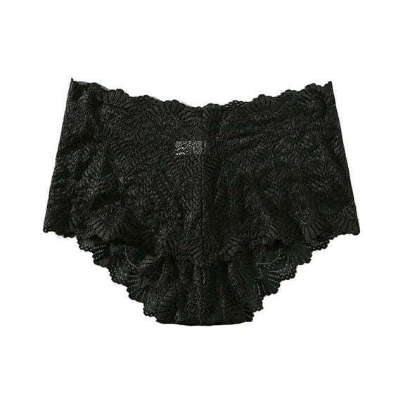 Cathalem Womens Underwear Seamless Tummy Control Underwear for Women Ribbed Hipster Breathable Soft Womens Bikini Panties(Black,XXXXL)