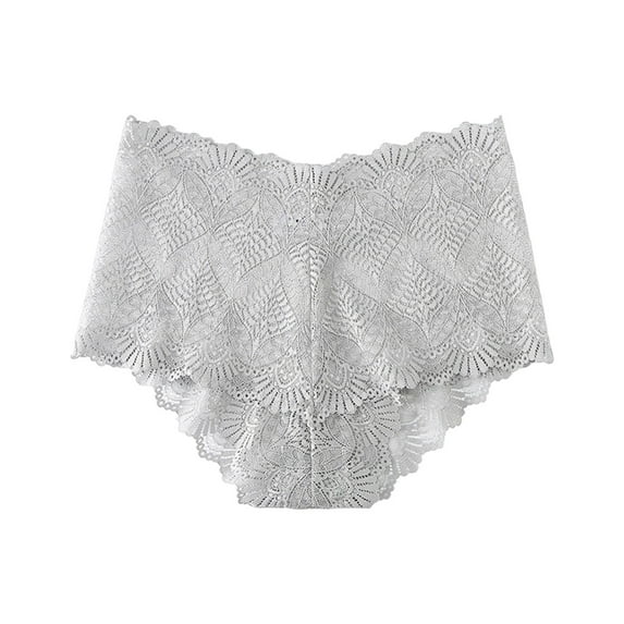 Cathalem Ladies Underwear Panties Womens Underwear, Soft Cotton Breathable Solid Color Briefs Panties for Women(Gray,XXXXL)