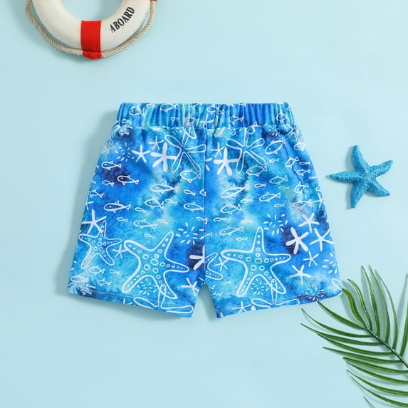 Cathalem for Swimwear Toddler Kids Baby Boys Summer Print Shorts Quick Dry Beach Swimwear Swimming Trunks 4t Boy Swim Wear Swimwear Blue 12-18 Months