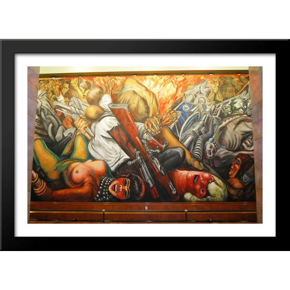 Catharsis 40x28 Large Black Wood Framed Print Art by Jose Clemente Orozco