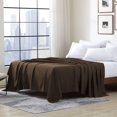 Cathay Home Single Flat Sheet, Full (81" x 96"), Chocolate