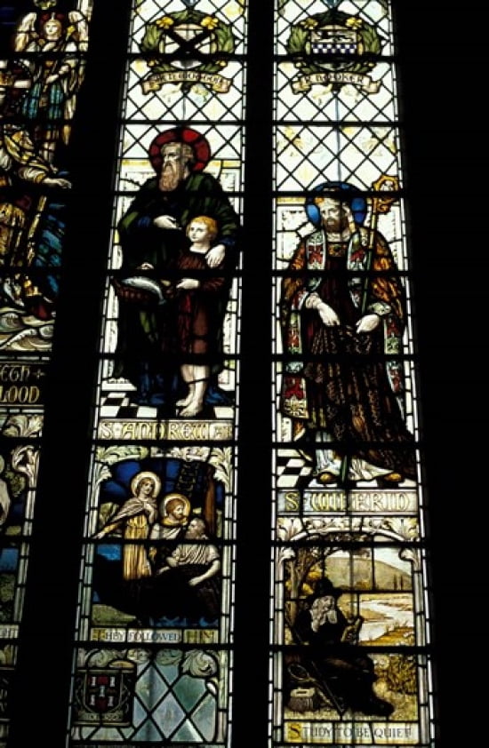 Cathedral Anglers Window Winchester England Canvas Art - Nik Wheeler DanitaDelimont (23 x 35)