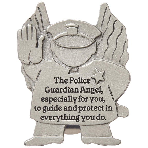 Cathedral Art Angels at Work & Play Visor Clip Policeman, 2-1/4-Inch Religious Car Accessory