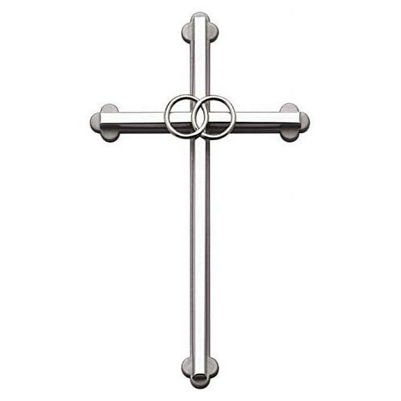 Cathedral Art NC303S Wedding Cross, 8-Inch, Silver
