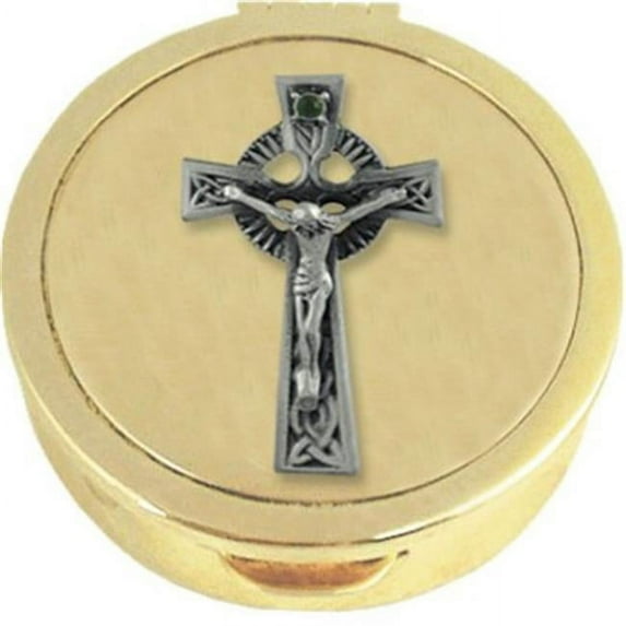 Cathedral Art PC681 Trinity Cross with Corpus Gold Cast Pyx
