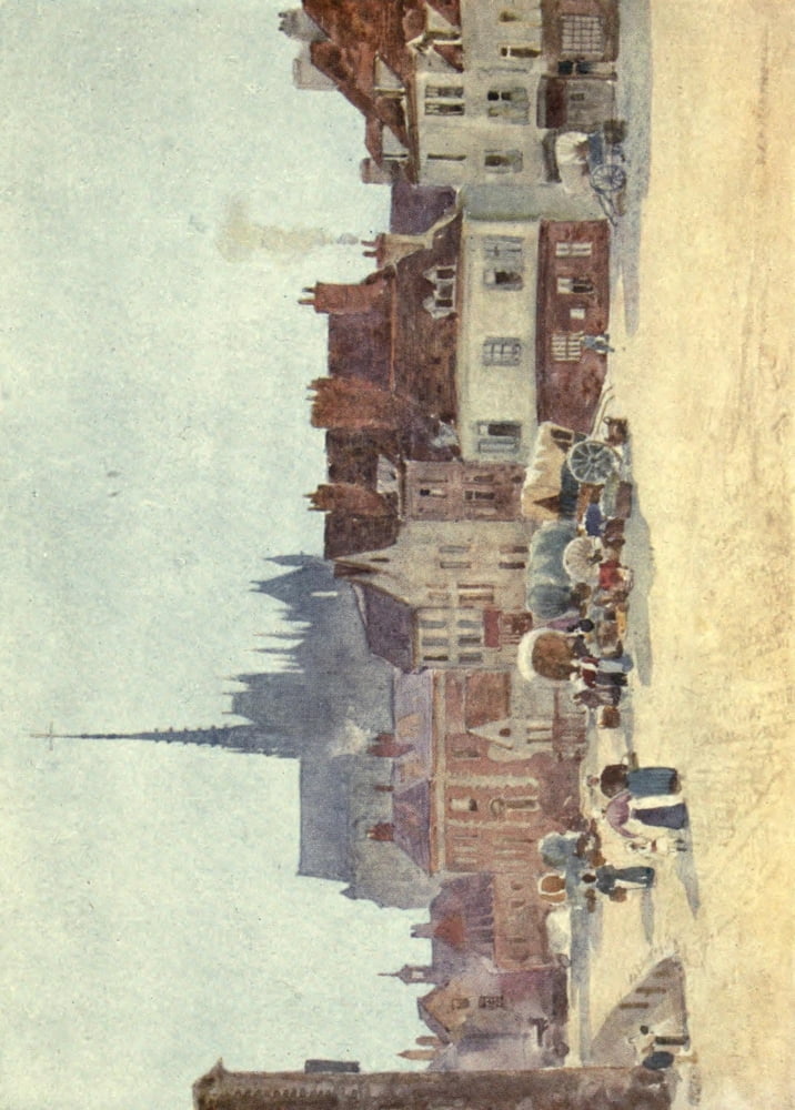 Cathedral Cities of France 1907 Amiens the Place Vogel Canvas Art - Herbert Marshall (24 x 36)
