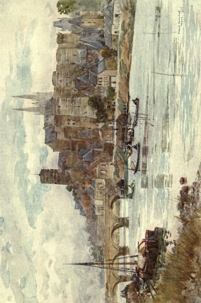 Cathedral Cities of France 1907 Angers Canvas Art - Herbert Marshall (24 x 36)