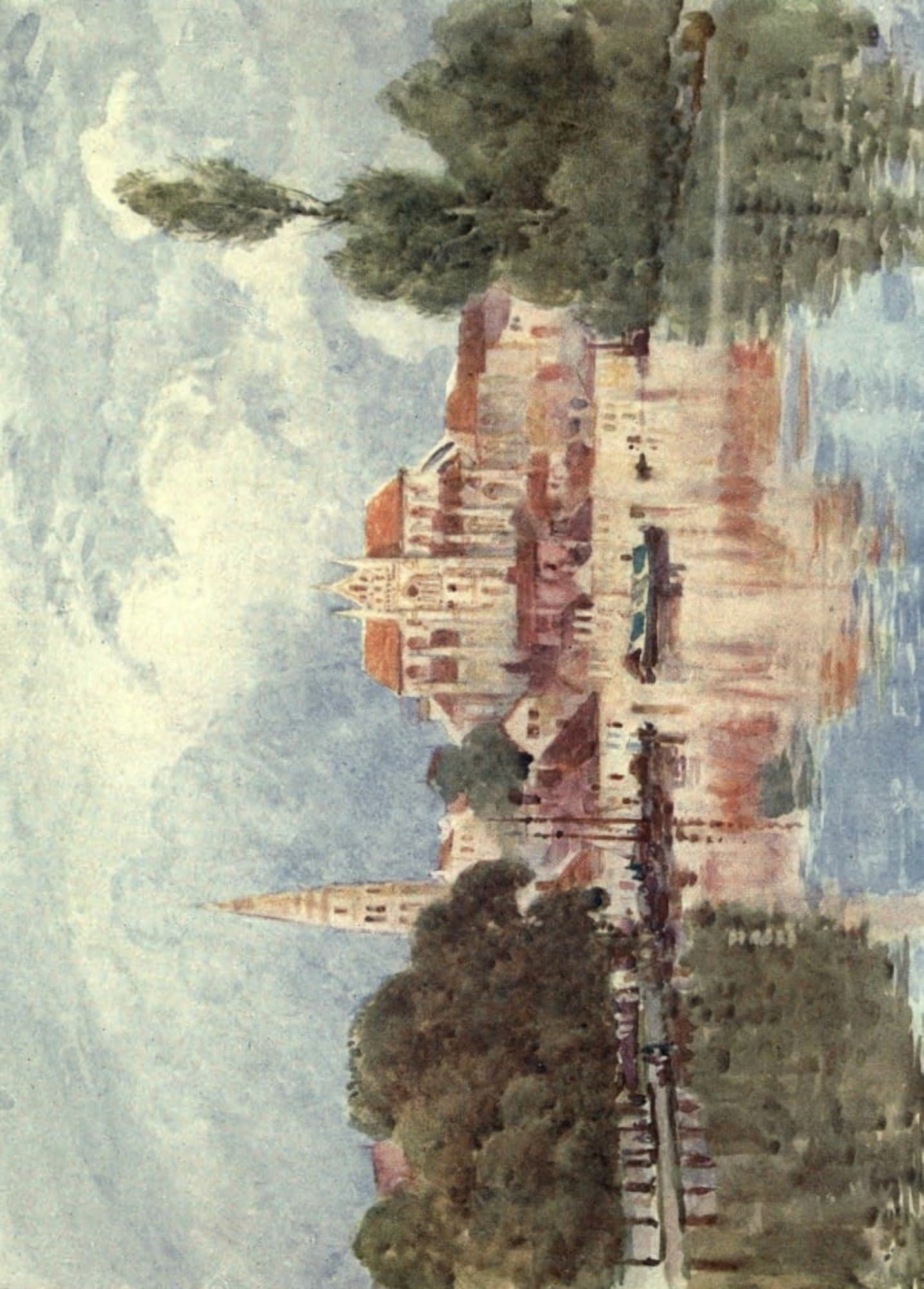Cathedral Cities of France 1907 Auxiers St Germain Canvas Art - Herbert Marshall (24 x 36)