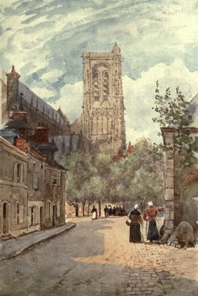 Cathedral Cities of France 1907 Bourges Canvas Art - Herbert Marshall (24 x 36)