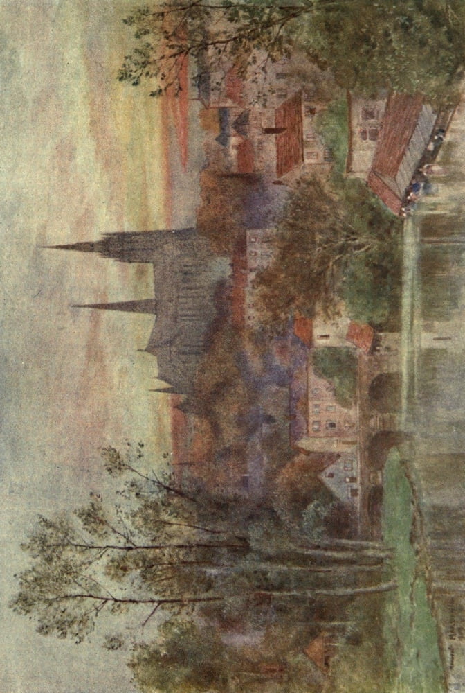 Cathedral Cities of France 1907 Chartres Canvas Art - Herbert Marshall (24 x 36)