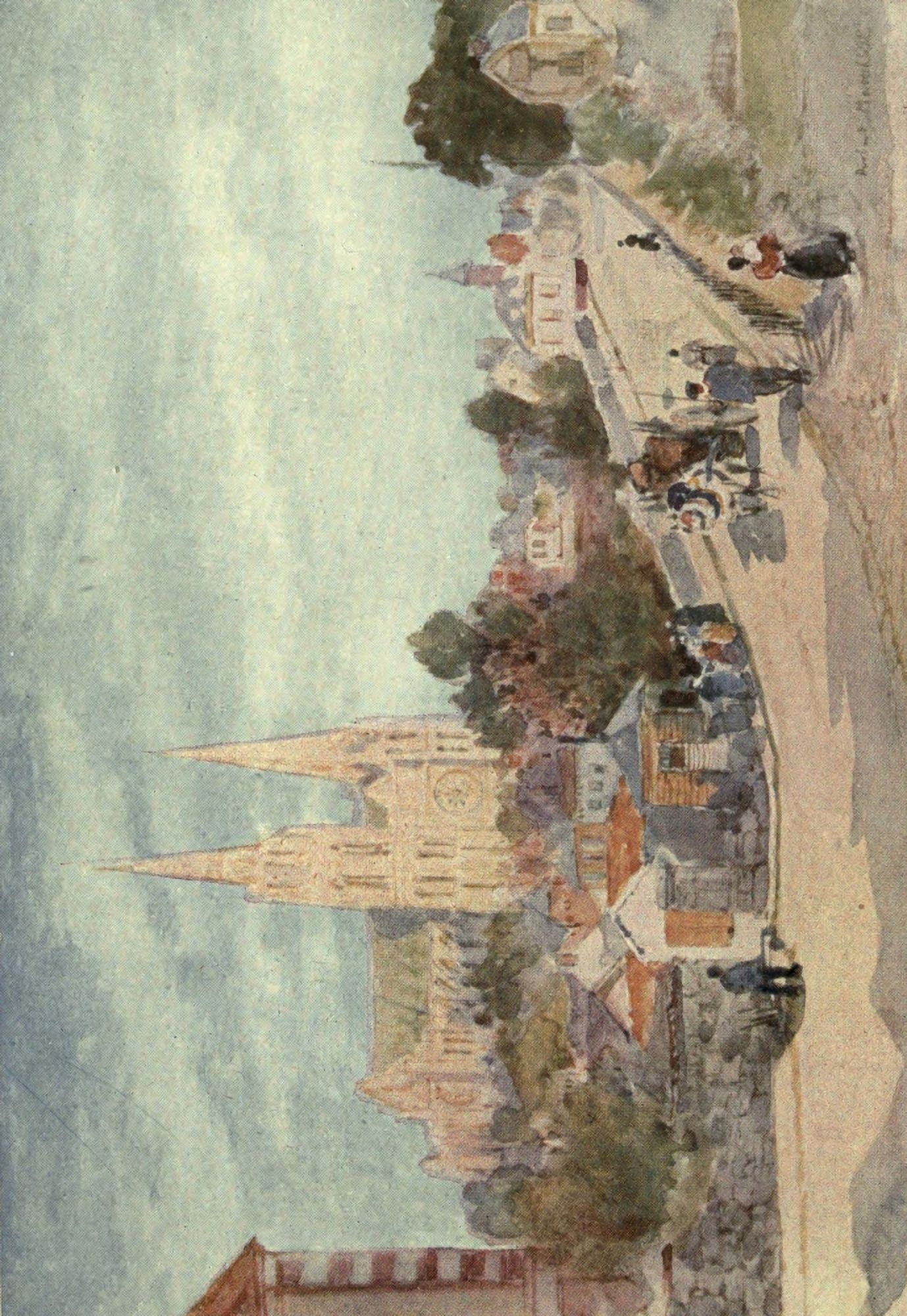 Cathedral Cities of France 1907 Chartres from the north Canvas Art - Herbert Marshall (18 x 24)