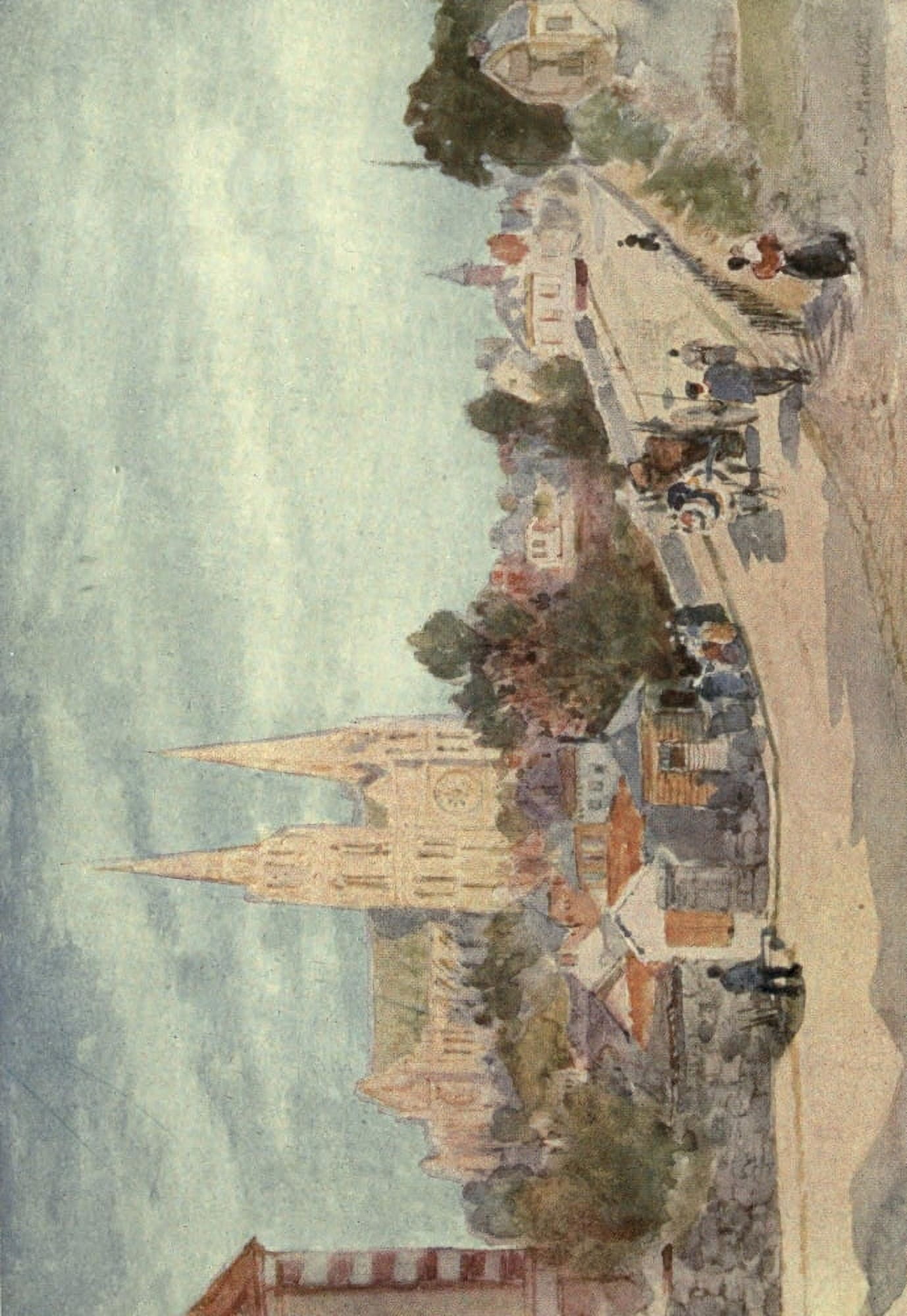 Cathedral Cities of France 1907 Chartres from the north Canvas Art - Herbert Marshall (24 x 36)