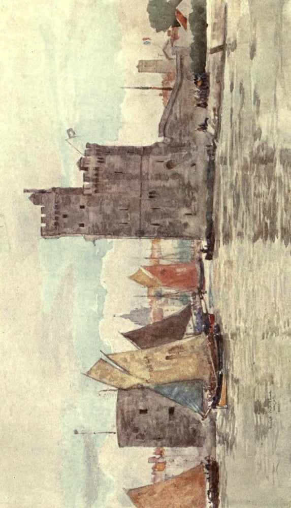 Cathedral Cities of France 1907 La Rochelle entrance to the harbour Canvas Art - Herbert Marshall (24 x 36)