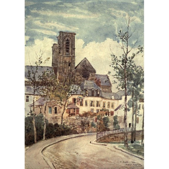 Cathedral Cities of France 1907 Laon St Martins Canvas Art - Herbert Marshall (18 x 24)