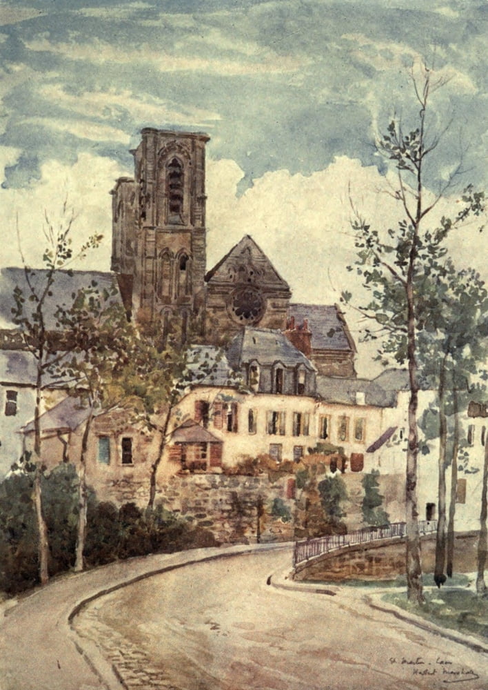 Cathedral Cities of France 1907 Laon St Martins Canvas Art - Herbert Marshall (24 x 36)