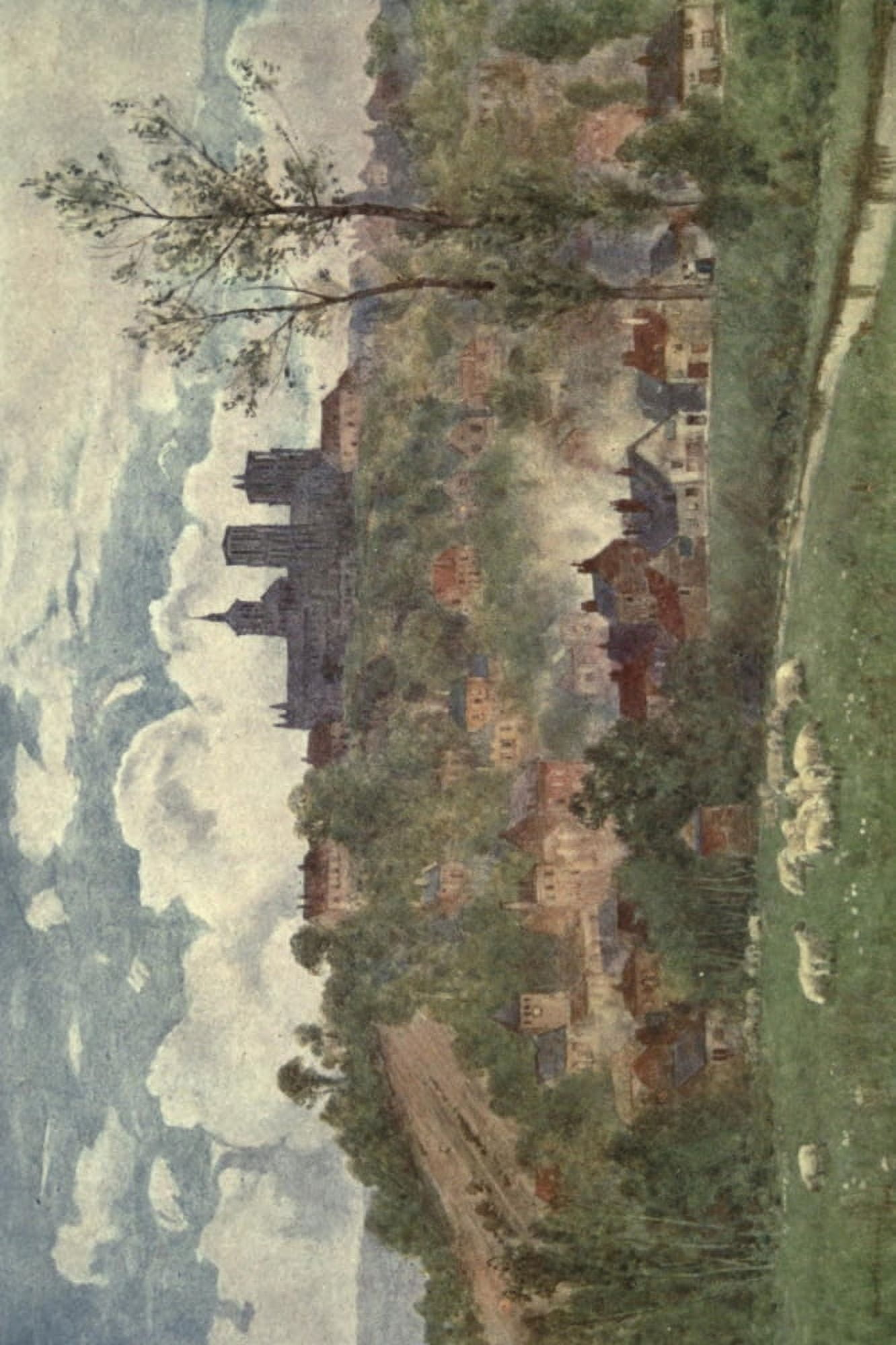 Cathedral Cities of France 1907 Laon view from the plain Canvas Art - Herbert Marshall (18 x 24)