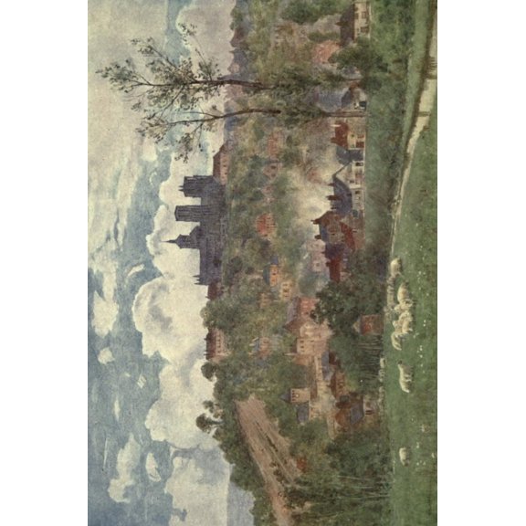 Cathedral Cities of France 1907 Laon view from the plain Canvas Art - Herbert Marshall (18 x 24)