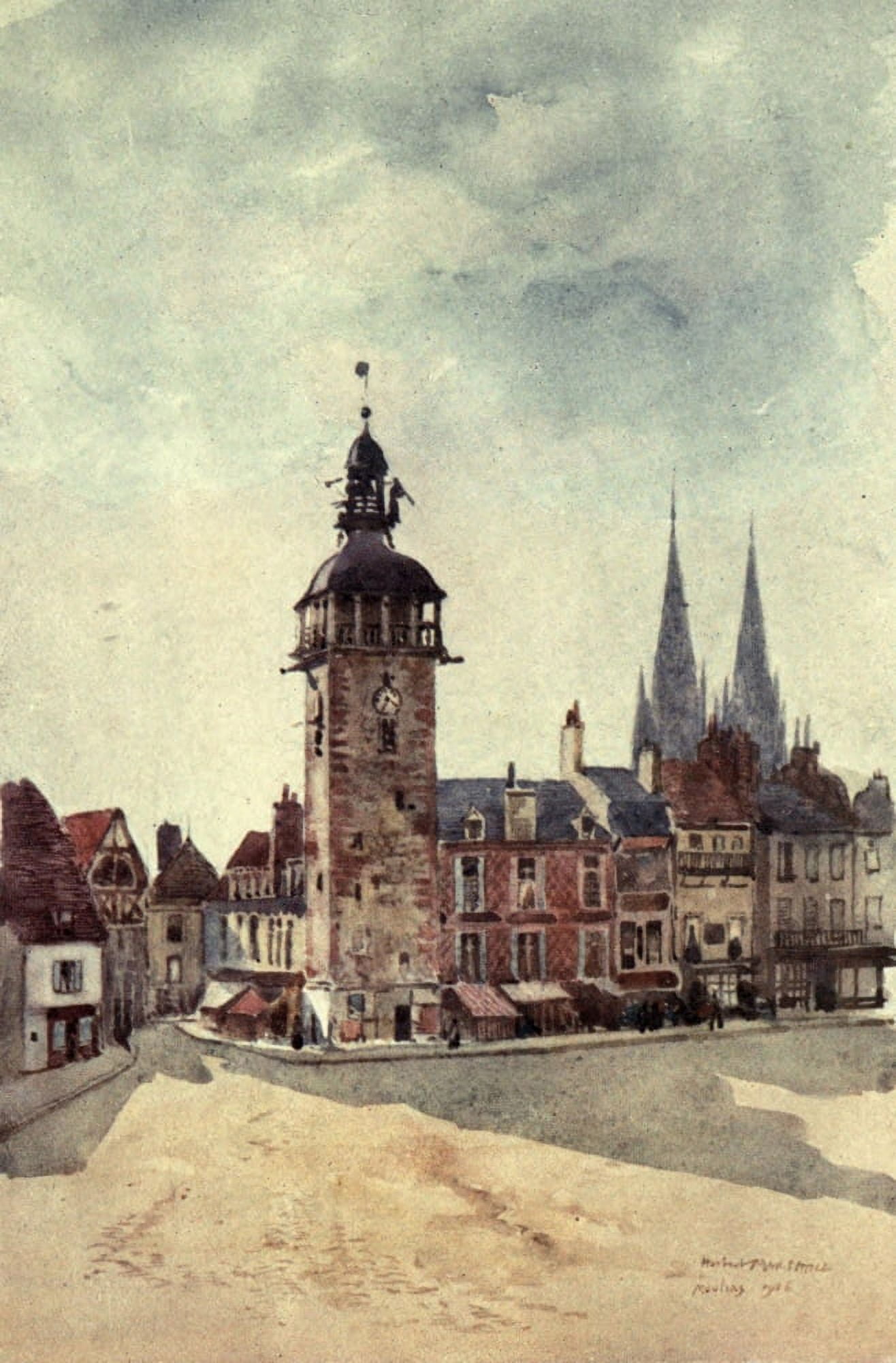 Cathedral Cities of France 1907 Moulins Canvas Art - Herbert Marshall (24 x 36)