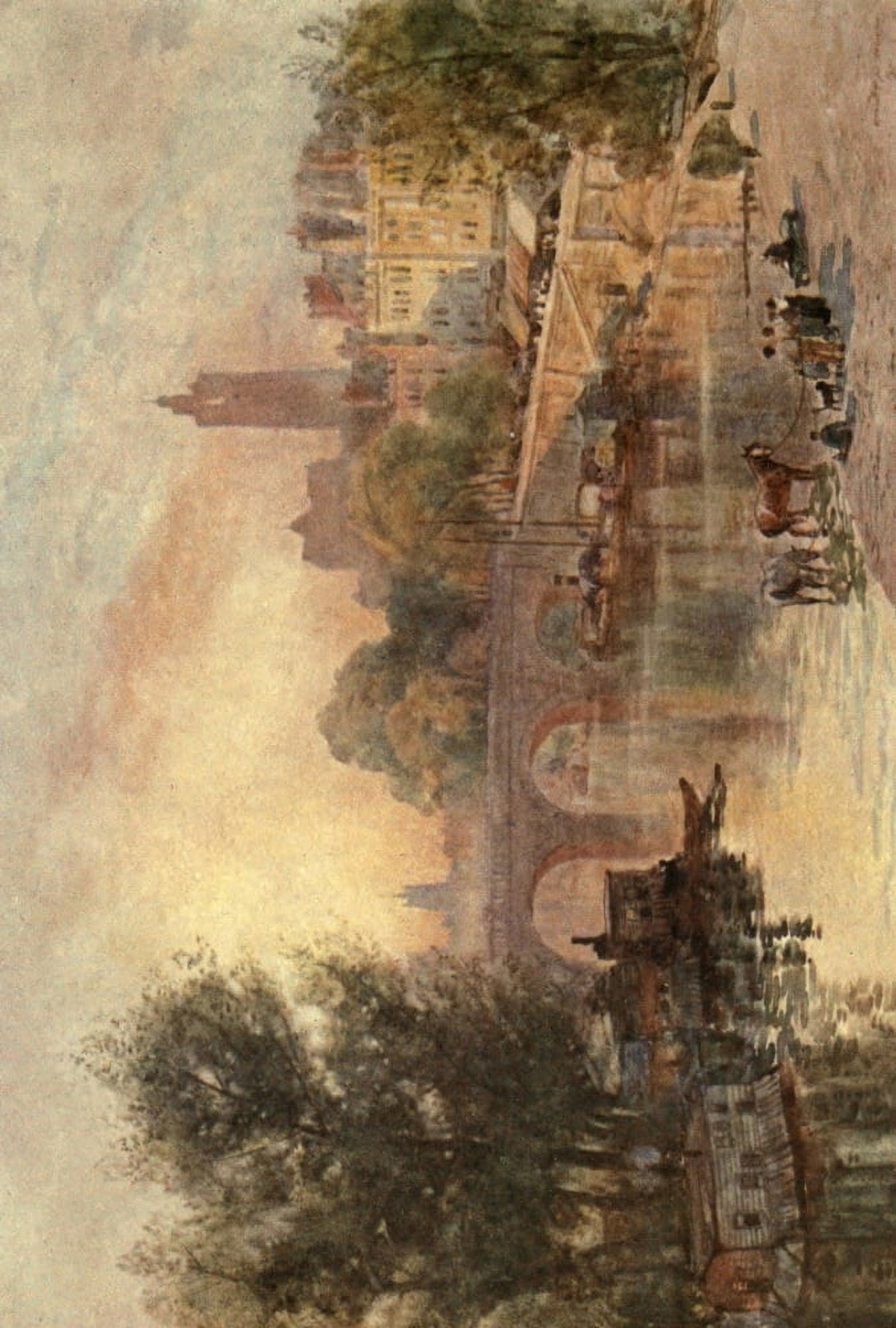 Cathedral Cities of France 1907 Paris The Pont Marie Canvas Art - Herbert Marshall (24 x 36)
