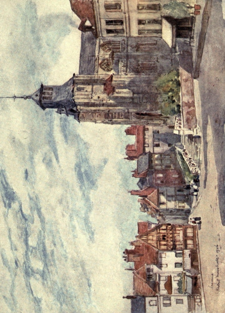 Cathedral Cities of France 1907 St Jacques Lisieux Canvas Art - Herbert Marshall (18 x 24)