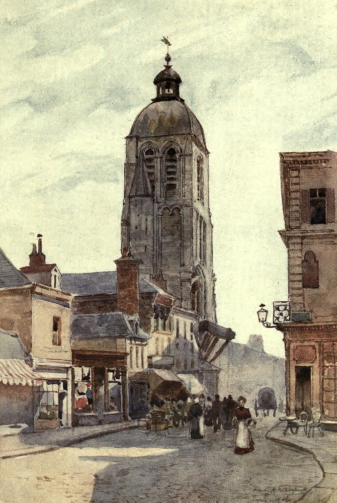 Cathedral Cities of France 1907 Tours Tour de lHorlage Canvas Art - Herbert Marshall (24 x 36)