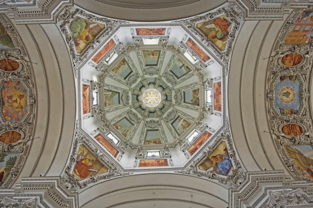 Cathedral Dome Interior Close Up Canvas Art - Chris Parker Design Pics (17 x 11)