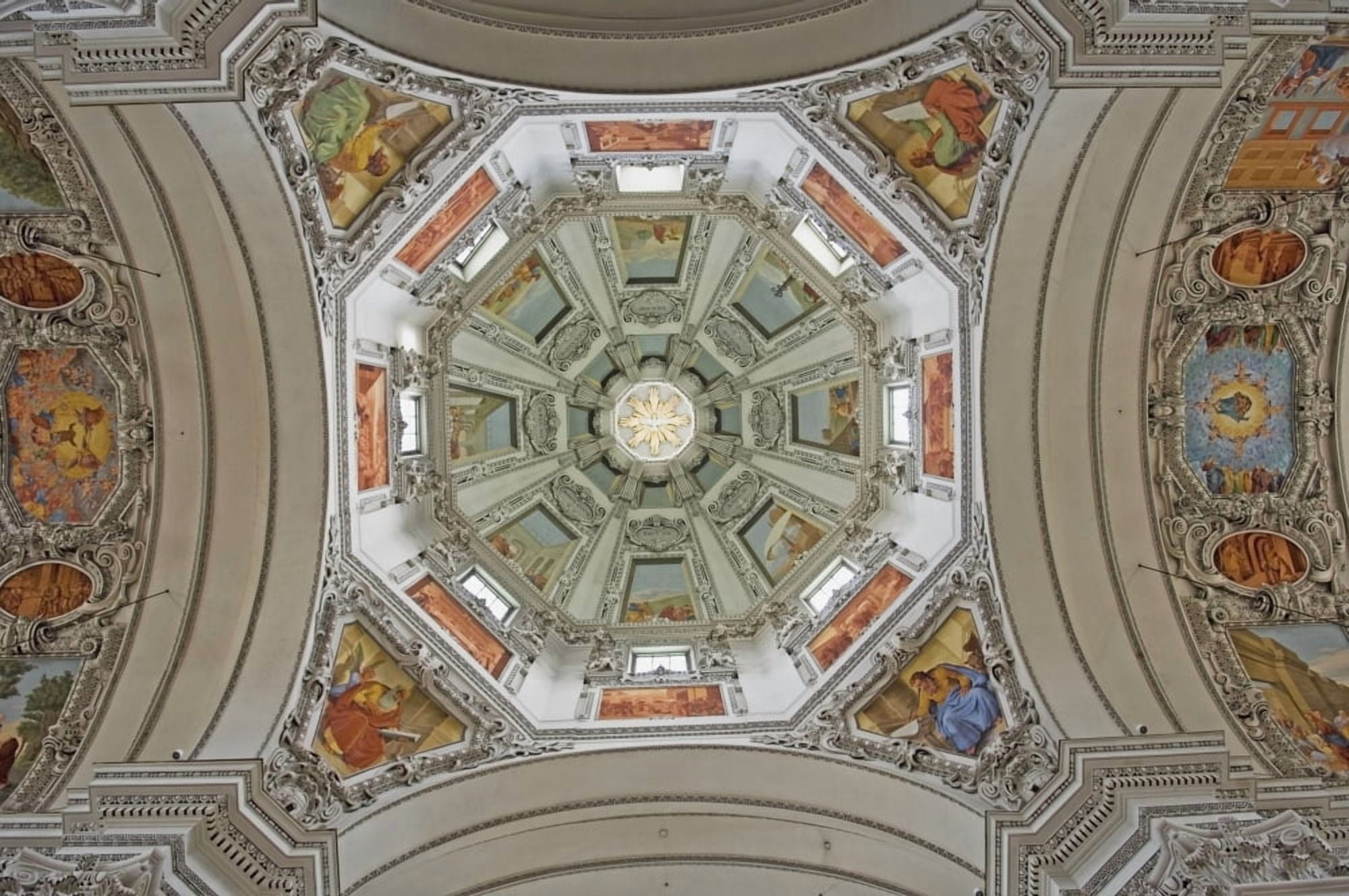 Cathedral Dome Interior Close Up Canvas Art - Chris Parker Design Pics (34 x 22)