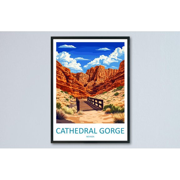 Cathedral Gorge State Park Scenic Nature Landscape Nevada Modern Room Wall Decor Unframed Paper Print