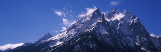 Cathedral Group Grand Teton National Park WY Canvas Art - Panoramic Images (36 x 12)