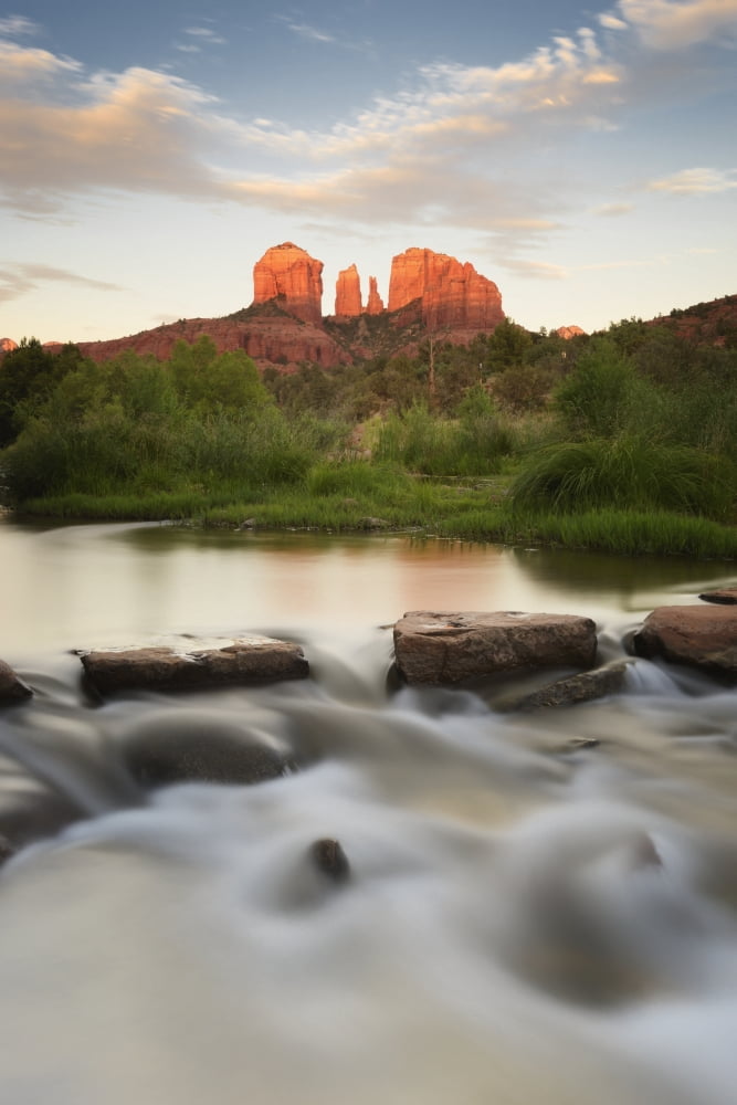 Cathedral Rock At Red Rock CrossingSedona Arizona Usa Canvas Art - Peter Carroll Design Pics (24 x 38)
