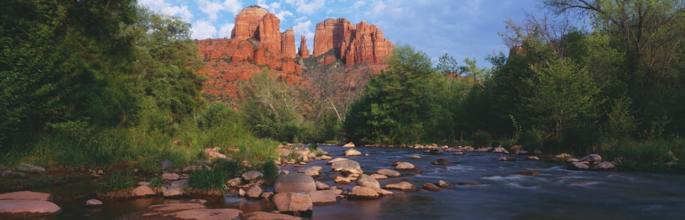 Cathedral Rock Sedona Arizona Canvas Art - Panoramic Images (27 x 9)