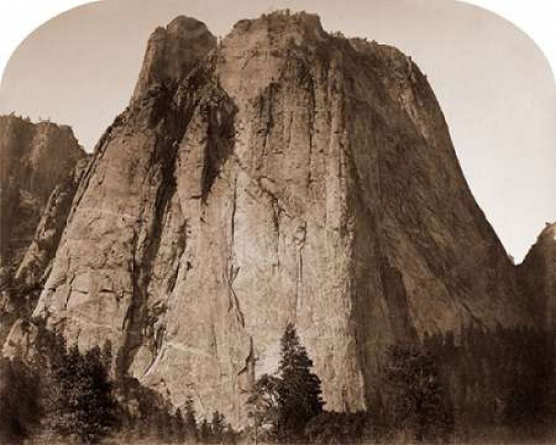 Cathedral Rock - Yosemite California 1861 Canvas Art - Carleton Watkins (22 x 28)