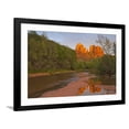 thumbnail image 1 of Art.com Cathedral Rocks, Oak Creek from Red Rock Crossing, Sedona, Arizona, USA Photographic Print by Chuck Haney, Black Frame Wall Art, 44" x 32", 1 of 5
