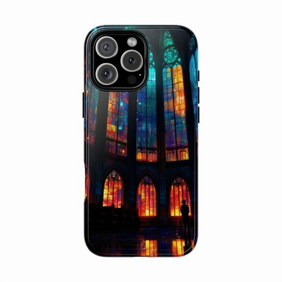 Cathedral Windows iPhone Case Religious Heritage Abstract for iPhone 17 16 15 14 13 12 11 Pro Max