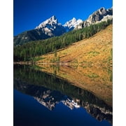 Cathedral group reflecting in String Lake Grand Teton National Park Wyoming Canvas Art - Adam Jones DanitaDelimont 27 x 34