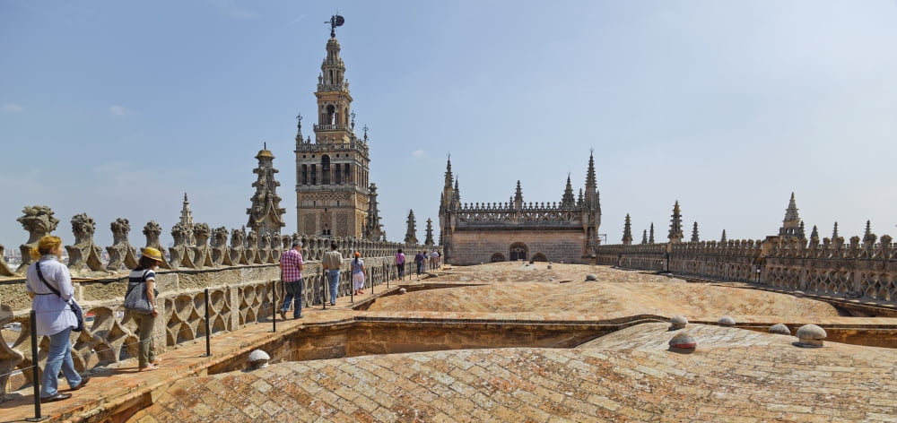 Cathedral in a city Seville Cathedral Seville Andalusia Spain Canvas Art - Panoramic Images (20 x 9)