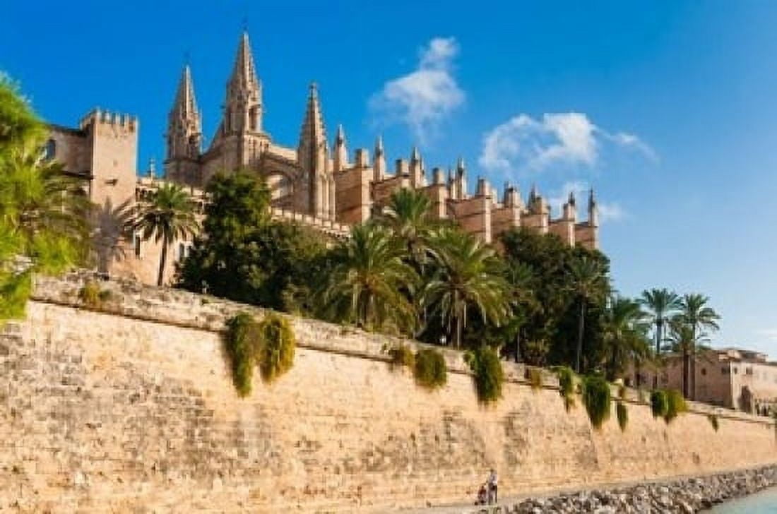 Cathedral of Santa Maria of Palma Majorca Balearic Islands Spain Canvas Art - Nico Tondini DanitaDelimont (24 x 15)