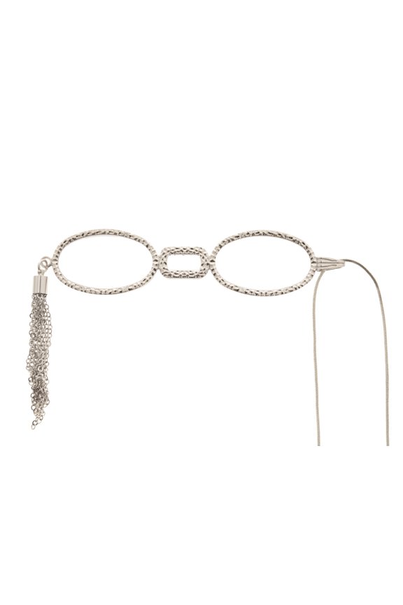 Catherine 3.00 Reading Neckglasses, Silver/Tassel