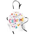 thumbnail image 1 of Catherine Apron Colorful Alphabet Design Ornate Lettering Nursery Themed Arrangement Dots Pattern, Unisex Kitchen Bib Apron with Adjustable Neck for Cooking Baking Gardening, Multicolor, by Ambesonne, 1 of 3