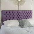 thumbnail image 1 of Catherine Contemporary Full/Queen Tufted Fabric Headboard, Light Purple and Black, 1 of 3