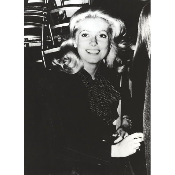 Catherine Deneuve wearing a Printed Shawl Photo Print (8 x 10)