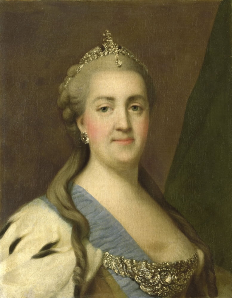 Catherine Ii (1729-96) Canvas Art - (24 x 36)
