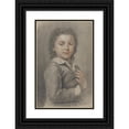 thumbnail image 1 of Catherine Lusurier 11x14 Black Ornate Wood Framed Double Matted Museum Art Print Titled: Portrait of a Young Boy, 1 of 5