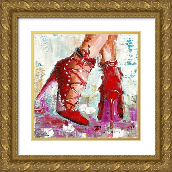 Catherine M. 15x15 Gold Ornate Wood Framed with Double Matting Museum Art Print Titled - Demi tour