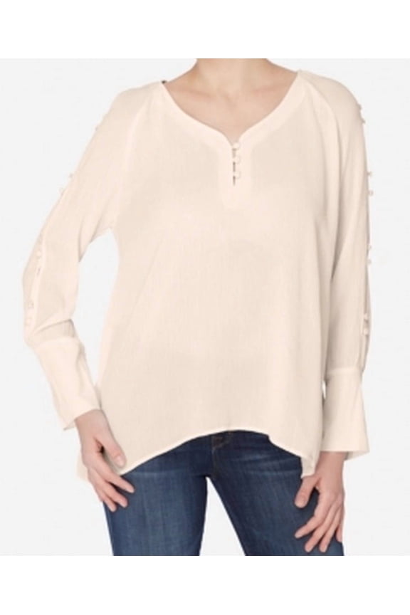 $78 NEW 20865 Split-Sleeve Blouse Womens Top L
