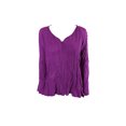 thumbnail image 1 of Catherine Malandrino Purple Split-Sleeve Top  S, 1 of 5